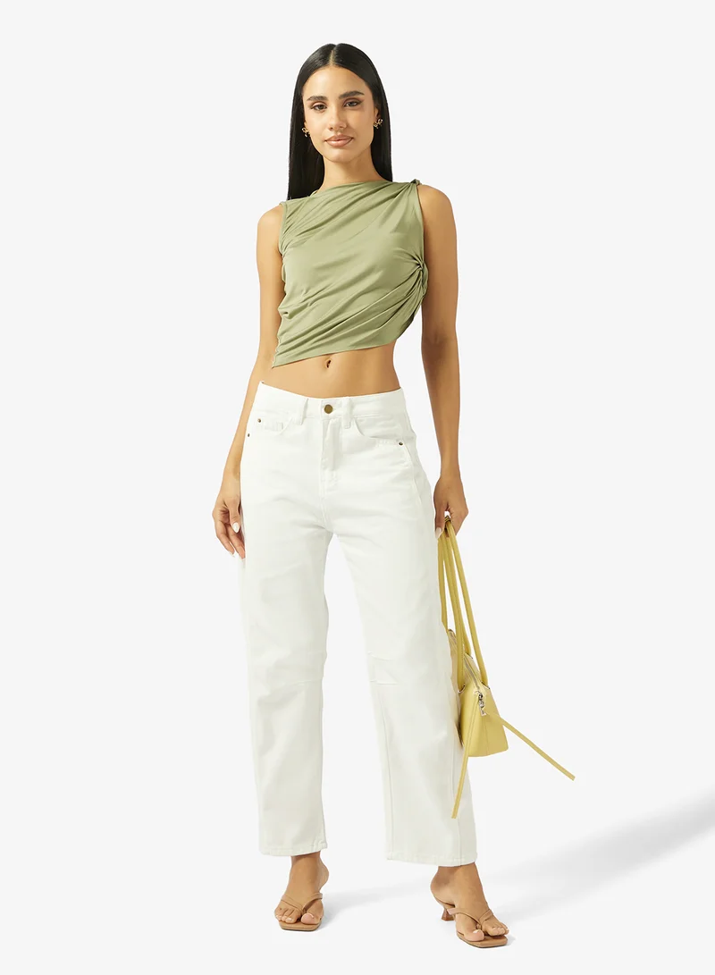Ginger High Rise Wide Leg Jeans